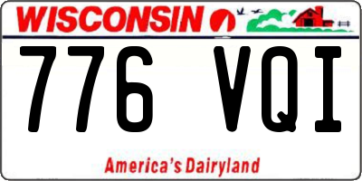WI license plate 776VQI
