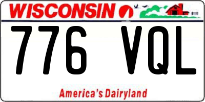 WI license plate 776VQL