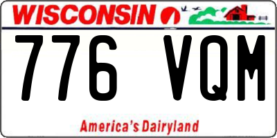 WI license plate 776VQM