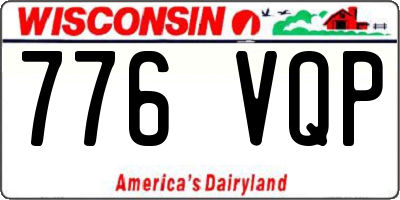 WI license plate 776VQP