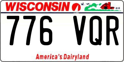 WI license plate 776VQR