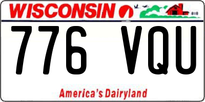 WI license plate 776VQU