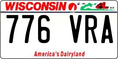 WI license plate 776VRA