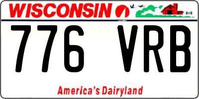 WI license plate 776VRB
