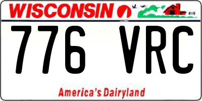 WI license plate 776VRC