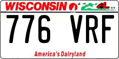 WI license plate 776VRF