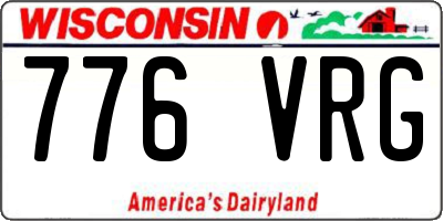 WI license plate 776VRG