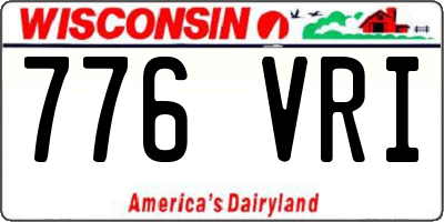 WI license plate 776VRI