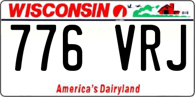 WI license plate 776VRJ