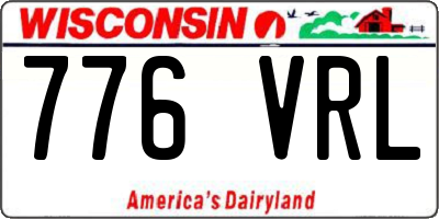 WI license plate 776VRL