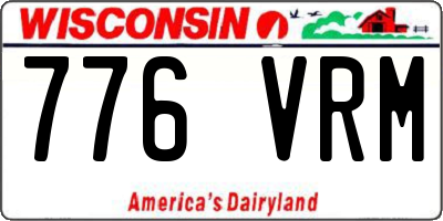 WI license plate 776VRM