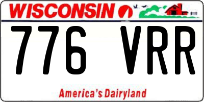 WI license plate 776VRR