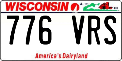 WI license plate 776VRS