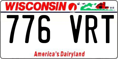 WI license plate 776VRT