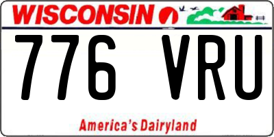 WI license plate 776VRU