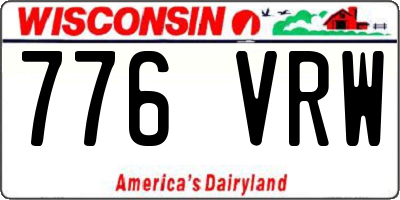 WI license plate 776VRW