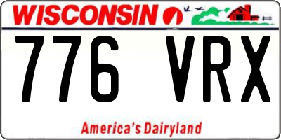 WI license plate 776VRX