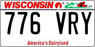 WI license plate 776VRY