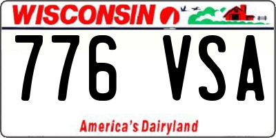 WI license plate 776VSA