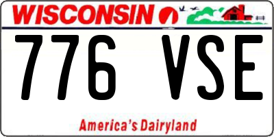 WI license plate 776VSE