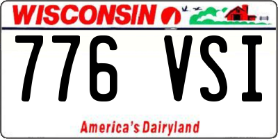 WI license plate 776VSI