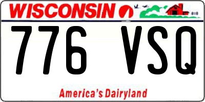 WI license plate 776VSQ