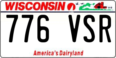 WI license plate 776VSR