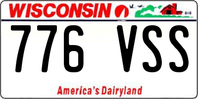 WI license plate 776VSS