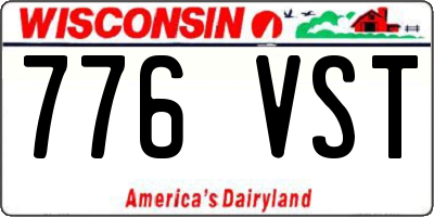 WI license plate 776VST