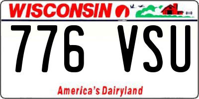WI license plate 776VSU