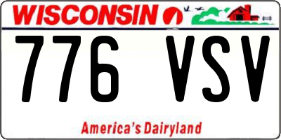 WI license plate 776VSV