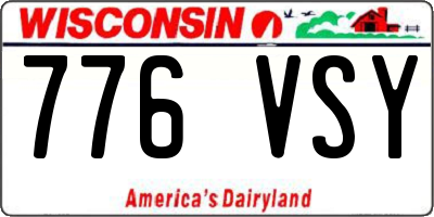WI license plate 776VSY