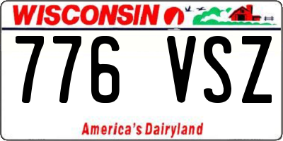 WI license plate 776VSZ