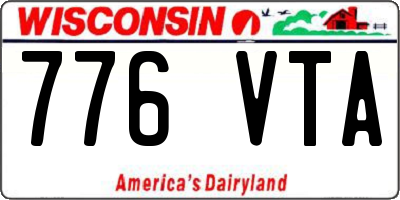 WI license plate 776VTA