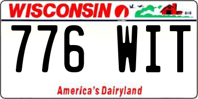 WI license plate 776WIT