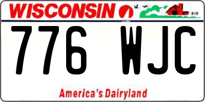 WI license plate 776WJC