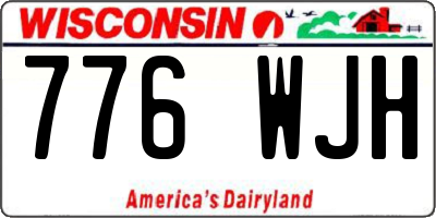 WI license plate 776WJH