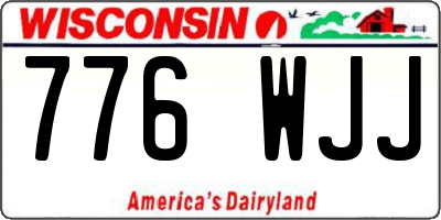 WI license plate 776WJJ