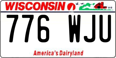 WI license plate 776WJU