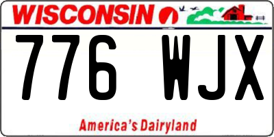 WI license plate 776WJX