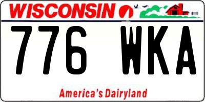 WI license plate 776WKA