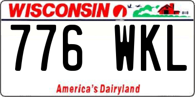 WI license plate 776WKL