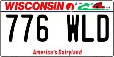 WI license plate 776WLD