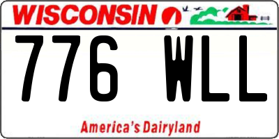 WI license plate 776WLL