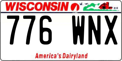 WI license plate 776WNX