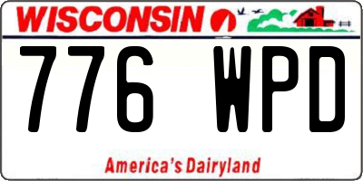 WI license plate 776WPD