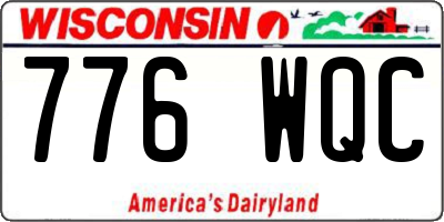 WI license plate 776WQC