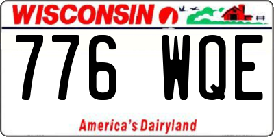 WI license plate 776WQE