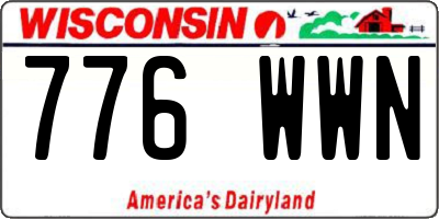 WI license plate 776WWN
