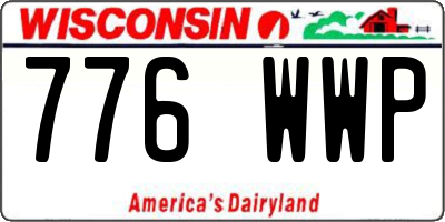 WI license plate 776WWP